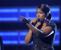 Jennifer Hudson durante su participación musical en los Grammy